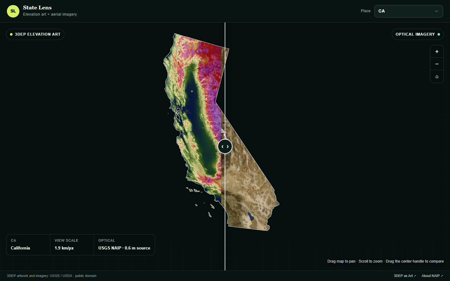 US State LIDAR Viewer